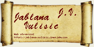 Jablana Vulišić vizit kartica